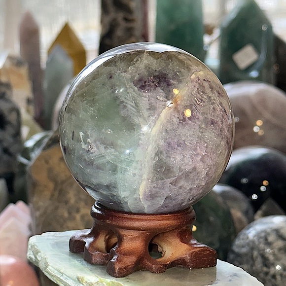 🔥SALE🔥 Rainbow Fluorite Crystal Sphere Covered With Flash! - Picture 5 of 9